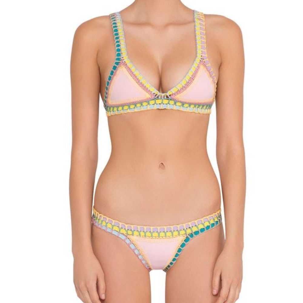 Kiini Bea set Medium Bikini top/bottom BNWT pink